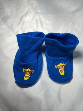 Disney Baby Tigger Booties Blue Infant Size 0-3 Months 2014